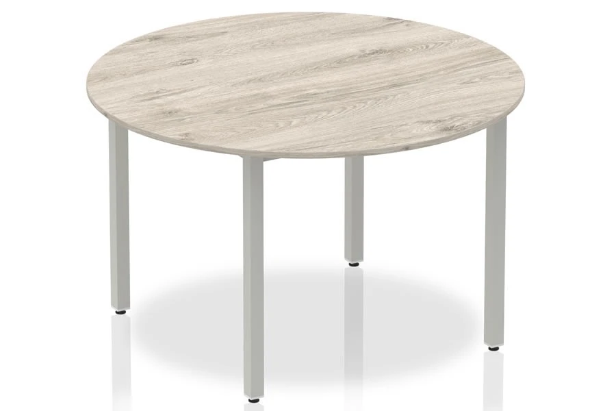 Gladstone Grey Oak 1200 Circle Table Box Frame Leg 1 Gladstone Grey Oak 1200 Circle Table Box Frame Leg