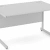 Cloud Grey Rectangular Cantilever Desk