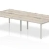 Gladstone Grey Oak 4 Person Double Bench Desk