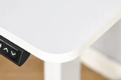 White Height Adjustable Standing Desk -Office Furniture Shop adjustable white desk 8