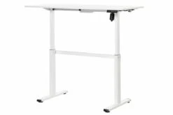 White Height Adjustable Standing Desk -Office Furniture Shop adjustable white desk 9