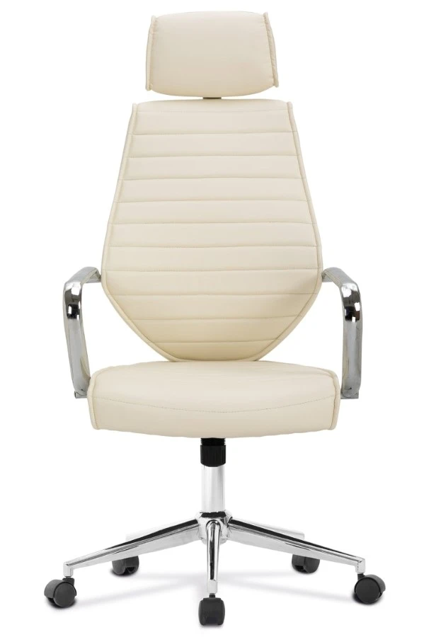 Atlas Cream Leather Office Chair 3 Atlas Cream Leather Office Chair - Image 3