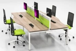 Aura Beam 2 Person Wave Bench Desk -Office Furniture Shop aura bench 19 2