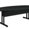 Nene Oval Black Boardroom Table