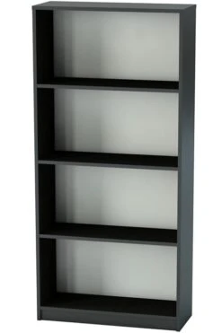 Nene Black Office Bookcase -Office Furniture Shop bookcase 3 shelf