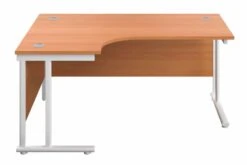 Kestral Cantilever Corner Workstation 16 Kestral Cantilever Corner Workstation -Office Furniture Shop cantilever beech top white leg
