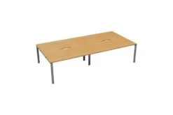 Kestral 4 Person Double Bench Desk 11 Kestral 4 Person Double Bench Desk -Office Furniture Shop cb1280cosvbe4p front 45