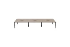 Kestral Grey Oak 6 Person Double Bench Desk -Office Furniture Shop cb1280cosvgo6p front