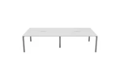 Kestral White 4 Person Double Bench Desk -Office Furniture Shop cb1280cosvwh4p front