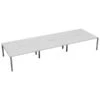 Kestral White 6 Person Double Bench Desk