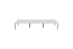 Kestral White 6 Person Double Bench Desk -Office Furniture Shop cb1680cosvwh6p front