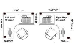 Kestral White Corner Desk And Pedestal -Office Furniture Shop crescent desk 1600mm