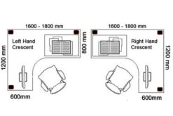 Solar Maple Cantilever Corner Desk -Office Furniture Shop crescent desk size 1