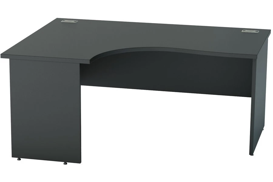 Nene Black Corner Panel End Desk 2 Nene Black Corner Panel End Desk - Image 2