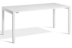 Crown Rectangular Height Adjustable Desk -Office Furniture Shop crown white frame white