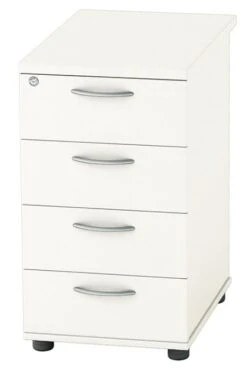 Avon White Desk High Pedestal -Office Furniture Shop dh 2