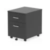 Optima Black 2 Drawer Mobile Pedestal