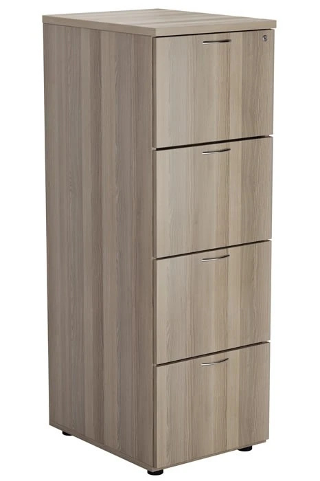 Kestral Grey Oak 4 Drawer Filing Cabinet 1 Kestral Grey Oak 4 Drawer Filing Cabinet