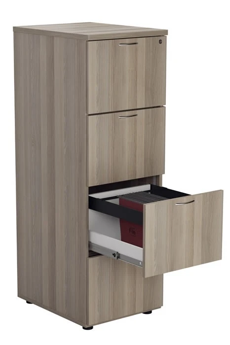 Kestral Grey Oak 4 Drawer Filing Cabinet 4 Kestral Grey Oak 4 Drawer Filing Cabinet - Image 4