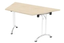 Thames Folding 30 Degree Trapezoidal Table -Office Furniture Shop folding table trapezoidal maple