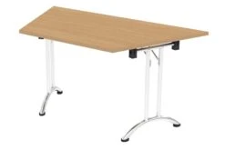 Thames Folding 30 Degree Trapezoidal Table -Office Furniture Shop folding table trapezoidal oak