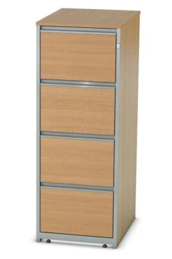 Thames Four Filing Drawers -Office Furniture Shop four drawer filing cabinet light oak