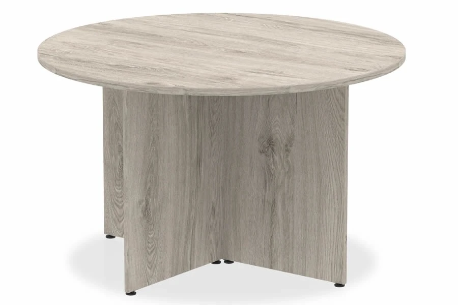 Gladstone Grey Oak Round Meeting Table 1 Gladstone Grey Oak Round Meeting Table