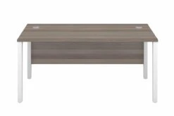 Kestral Grey Oak 1 Person Single Bench Desk -Office Furniture Shop goal post white