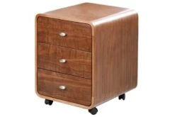 Curve Pedestal 15 Curve Pedestal -Office Furniture Shop helsinki 3 drawer ped walnut 1