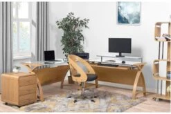 Curve Computer Desk -Office Furniture Shop helsinki computer desk oak 1