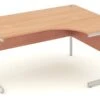 Price Point Beech Cantilever Crescent Desk