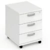 Polar White 3 Drawer Mobile Pedestal