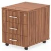 Nova Walnut 3 Drawer Mobile Pedestal