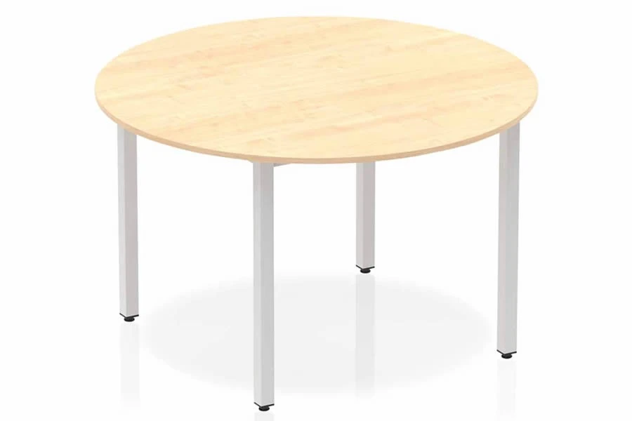 Solar Circle Table 1200 Maple Post Leg Silver 1 Solar Circle Table 1200 Maple Post Leg Silver