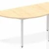 Solar Maple Semi-circle Table 1600 Box Frame Leg Silver