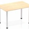 Solar Maple Straight Table Post Leg Silver