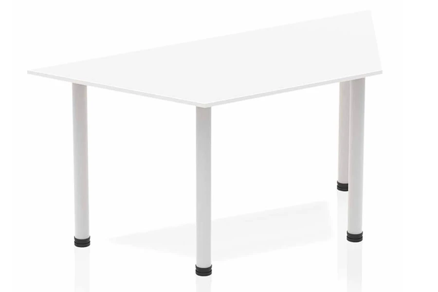 Polar White Trapezium Table 1600 Post Leg 1 Polar White Trapezium Table 1600 Post Leg