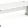 Polar White Rectangular Cantilever Desk
