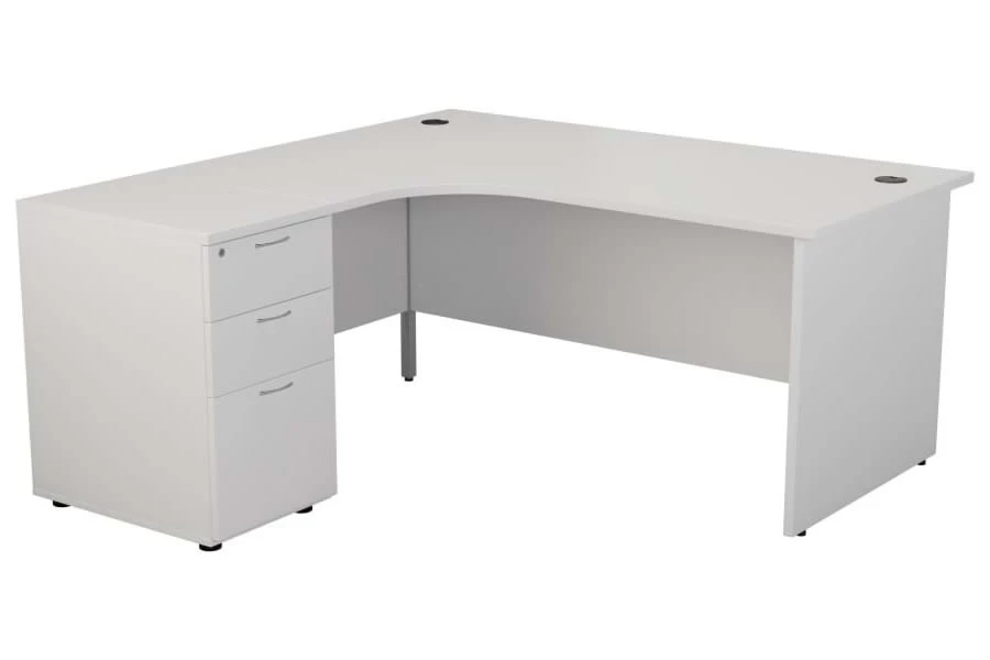 Kestral White Panel Desk And Pedestal 3 Kestral White Panel Desk And Pedestal - Image 3