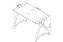 Curve Laptop Computer Desk -Office Furniture Shop line draw pc201 lap top desk