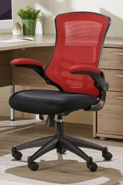 Luna Two Tone Mesh Office Chair -Office Furniture Shop luna red