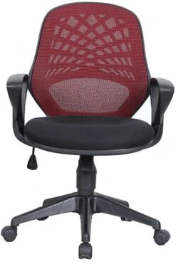 Spiral Mesh Back Office Chair -Office Furniture Shop maine red 2