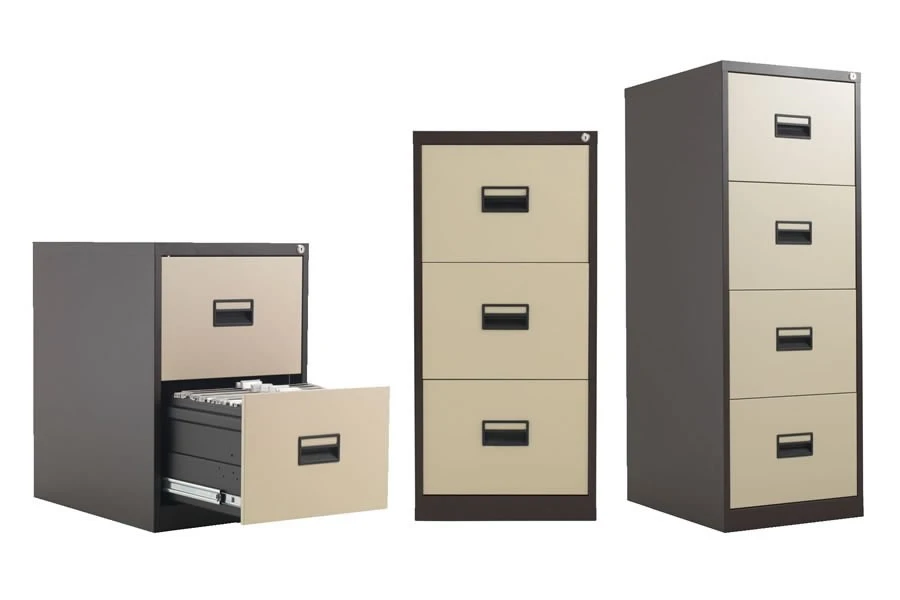 Mod Brown Steel Filing Cabinets 2 Mod Brown Steel Filing Cabinets - Image 2
