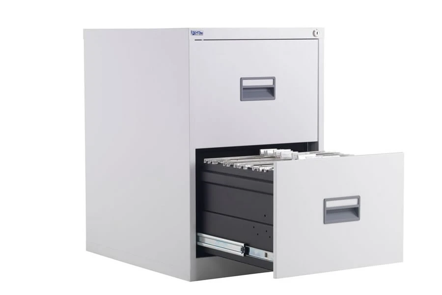 Mod White Steel Filing Cabinets 2 Mod White Steel Filing Cabinets - Image 2