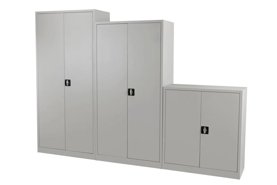 Mod Grey Steel 2 Door Cupboard 2 Mod Grey Steel 2 Door Cupboard - Image 2