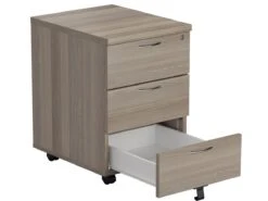 Kestral Grey Oak 3 Drawer Mobile Pedestal -Office Furniture Shop mp 7