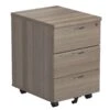 Kestral Grey Oak 3 Drawer Mobile Pedestal