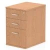 Norton Oak 3 Drawer Desk High Pedestal