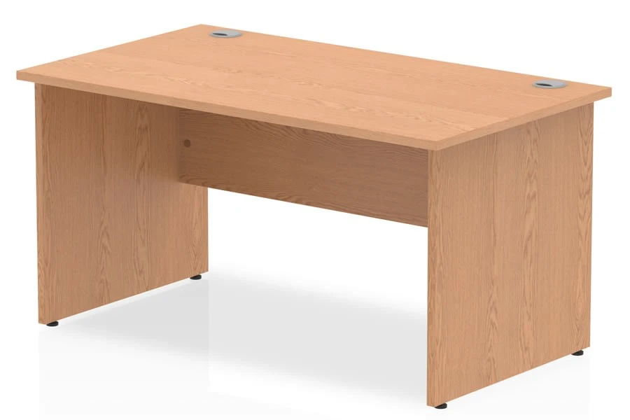 Norton Oak Rectangular Panel End Desk 1 Norton Oak Rectangular Panel End Desk