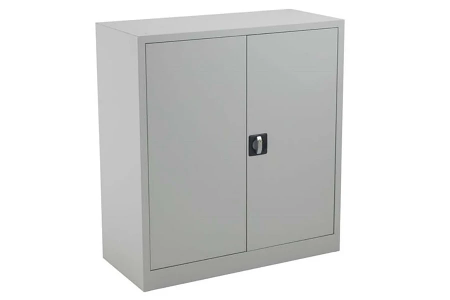 Mod Grey Steel 2 Door Cupboard 3 Mod Grey Steel 2 Door Cupboard - Image 3